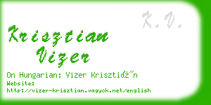 krisztian vizer business card